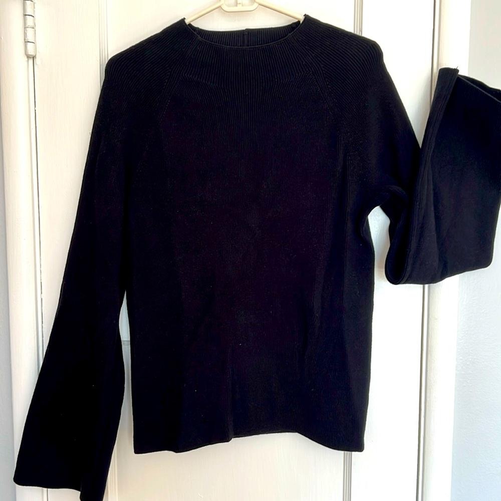 Banana Republic black sweater with back cut out- Size L
